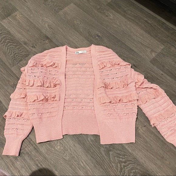 Zara Sweaters Zara Pink Cardigan Poshmark